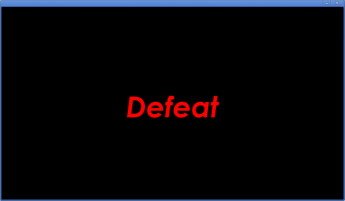 Tofu Tower (Windows) screenshot: Defeat!