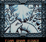 Indiana Jones and the Infernal Machine (Game Boy Color) screenshot: Level 4 - Intro screen - The Tian Shan River