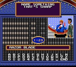 Family Feud (SNES) screenshot: Other team answering a Fast Money question.