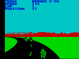 Speed King 2 (ZX Spectrum) screenshot: Using a narrower line