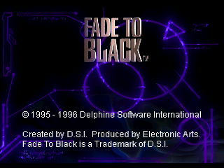 Fade to Black (PlayStation) screenshot: Start up screen.