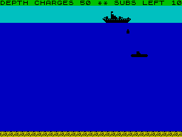 Sub Chase (ZX Spectrum) screenshot: Starting out