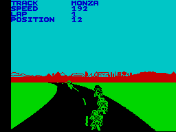 Speed King 2 (ZX Spectrum) screenshot: Monza is relatively 'easy', as in most racing game