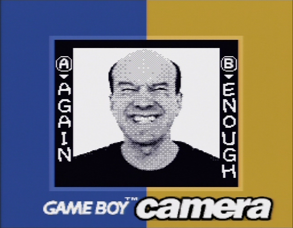 Game Boy Camera (included games) (Game Boy) screenshot: A very nice try again screen