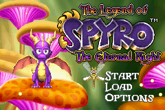 The Legend of Spyro: The Eternal Night (Game Boy Advance) screenshot: Title screen