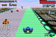 F-Zero: GP Legend (Game Boy Advance) screenshot: Blue Falcon in action.