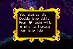 The Legend of Spyro: The Eternal Night (Game Boy Advance) screenshot: Aquired the Double Jump abiliity.