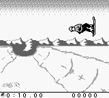 Sports Illustrated for Kids: The Ultimate Triple Dare (Game Boy) screenshot: Getting some frigid air.