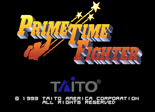 Prime Time Fighter (Arcade) screenshot: Title screen USA