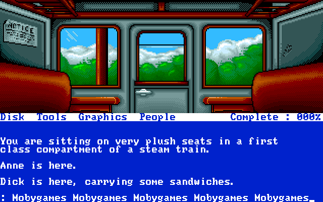 The Famous Five: Five on a Treasure Island (Amiga) screenshot: Steam train