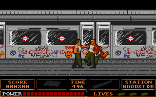 Fallen Angel (Atari ST) screenshot: Unleashing a punch.