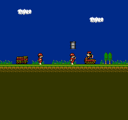 Famicom Wars (NES) screenshot: Units eventually run out of ammo and/or fuel. A resupply truck replenishes these.