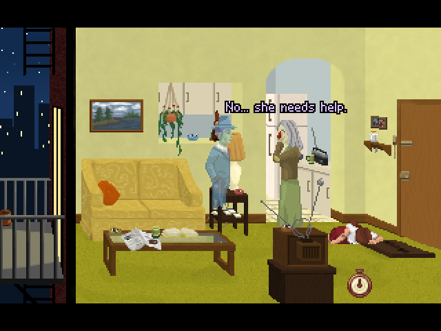 Blackwell Unbound (Macintosh) screenshot: Tricking the Countess who's already gone cuckoo