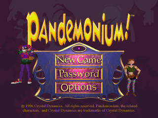 Pandemonium! (PlayStation) screenshot: Title screen