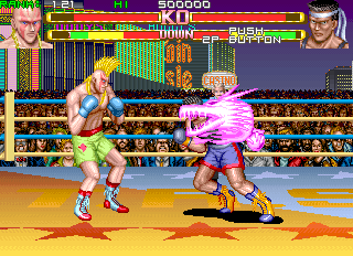 Prime Time Fighter (Arcade) screenshot: Aldebaran Nipper vs Tamshing Vaortao