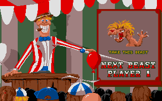 Fiendish Freddy's Big Top O' Fun (Atari ST) screenshot: Selecting a player