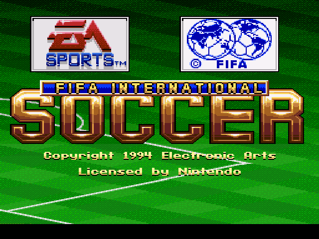 FIFA International Soccer (SNES) screenshot: Title Screen