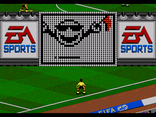 FIFA Soccer 95 (Genesis) screenshot: Celebrating a goal