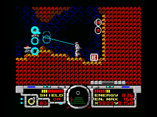 Fire Hawk: Thexder - The Second Contact (MSX) screenshot: Found an energy expansion!