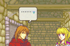 Fire Emblem: Fūin no Tsurugi (Game Boy Advance) screenshot: This cool looking guy seems cold and reserved.