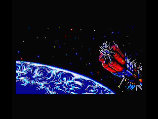 Fire Hawk: Thexder - The Second Contact (MSX) screenshot: Space ships