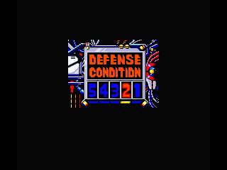 Fire Hawk: Thexder - The Second Contact (MSX) screenshot: Defense condition