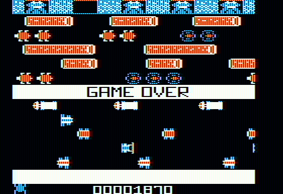 Ribbit (Apple II) screenshot: Game over