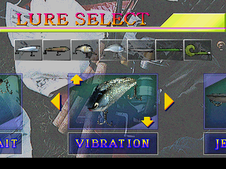 Fisherman's Bait: A Bass Challenge (PlayStation) screenshot: Select a lure.