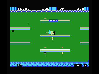 Flicky (MSX) screenshot: collect them and return them safely home