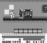 The Flash (Game Boy) screenshot: This thug has been hanging out by the vending machine too long.