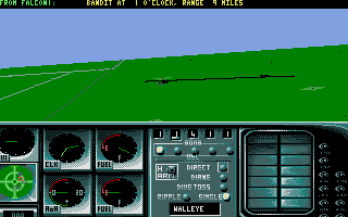 Flight of the Intruder (Amiga) screenshot: Co-pilots view (A-6 Intruder)