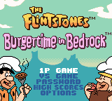 The Flintstones: Burgertime in Bedrock (Game Boy Color) screenshot: Main menu