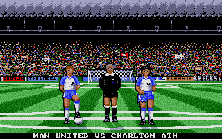 Footballer of the Year 2 (Atari ST) screenshot: Slight case of the kits clashing, surely?