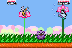 Flower Power (Game Boy Advance) screenshot: Sparkles from eating nectar.