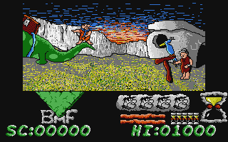 The Flintstones (Atari ST) screenshot: End of the working day