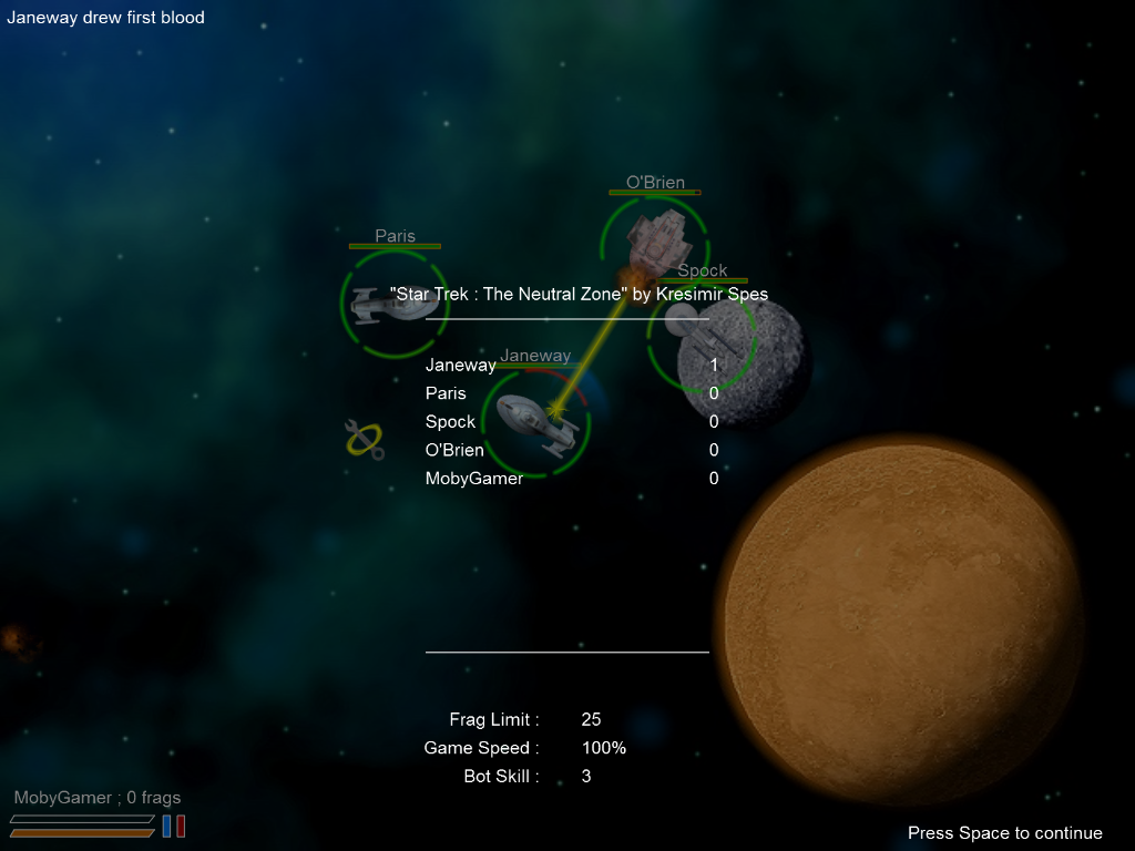 Star Trek: The Neutral Zone (Windows) screenshot: Died already?
