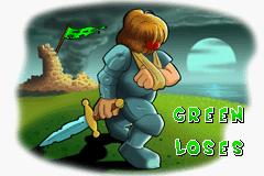 Fortress (Game Boy Advance) screenshot: Game over screen