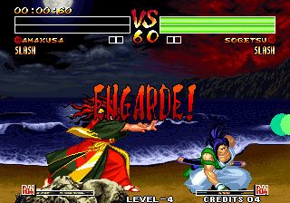 Samurai Shodown IV: Amakusa's Revenge (Arcade) screenshot: En Garde!