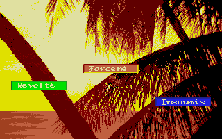 Freedom: Rebels in the Darkness (Atari ST) screenshot: Main Menu (French version)