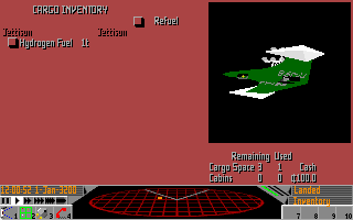 Frontier: Elite II (Amiga) screenshot: Cargo inventory