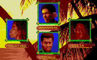 Freedom: Rebels in the Darkness (Atari ST) screenshot: Character Selection (French version)