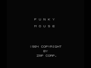 Funky Mouse (MSX) screenshot: Title screen