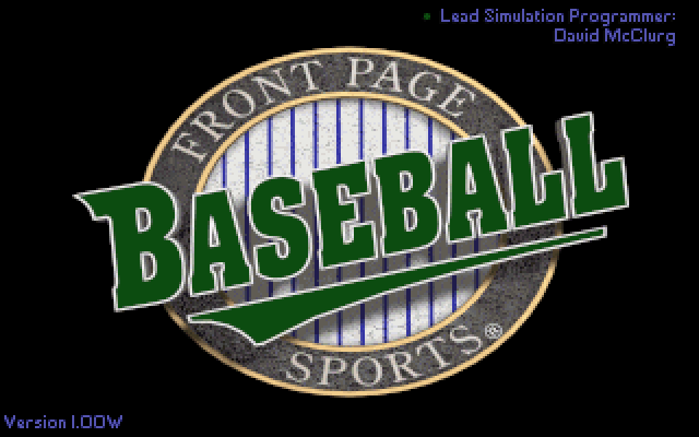 Front Page Sports: Baseball '94 (DOS) screenshot: Title screen