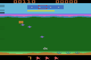 Funky Fish (Atari 2600) screenshot: I lost a life. I am just bones.