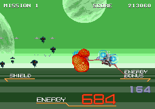 Galaxy Force II (Genesis) screenshot: Carnage here