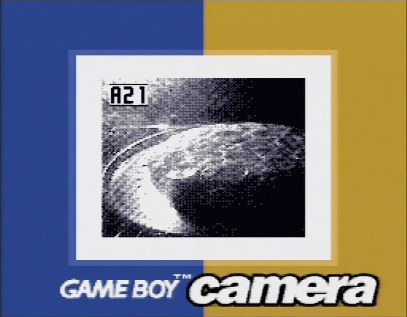 Game Boy Camera (included games) (Game Boy) screenshot: Mmmm... pizza !