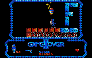 Game Over II (Atari ST) screenshot: And there we have it! If only the next screen over contained a giant letter U... now THAT'd be fun!