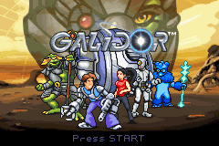Galidor: Defenders of the Outer Dimension (Game Boy Advance) screenshot: Title Screen