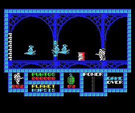 Game Over (MSX) screenshot: Starting out