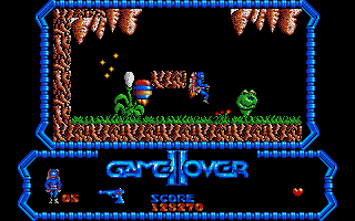 Game Over II (Atari ST) screenshot: More weird alien things.